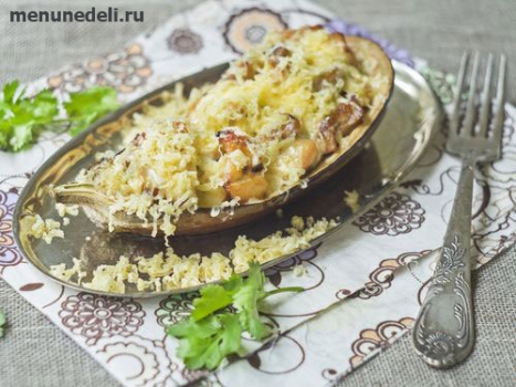 Рецепт баклажанов запеченных с сыром и куриной грудкой | Меню недели