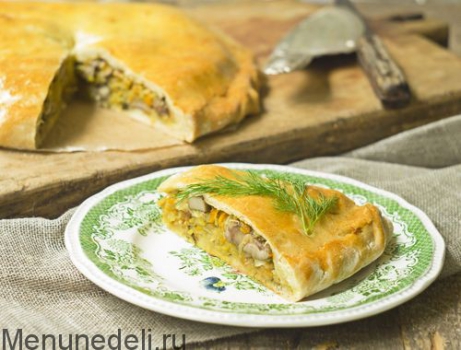 Рецепт пирога с капустой и грибами | Меню недели