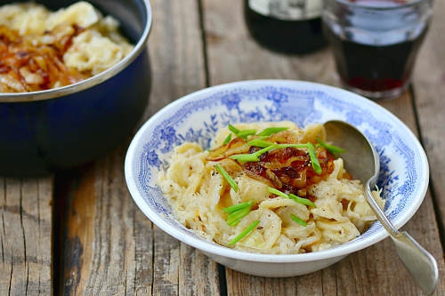 Макароны с квашеной капустой