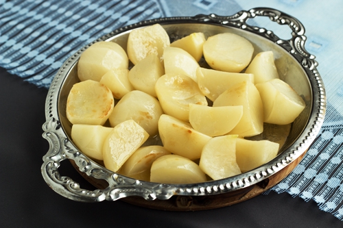 Французский гарнир из репки (репка гласэ)