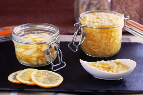 Перекрученный лимон с сахаром