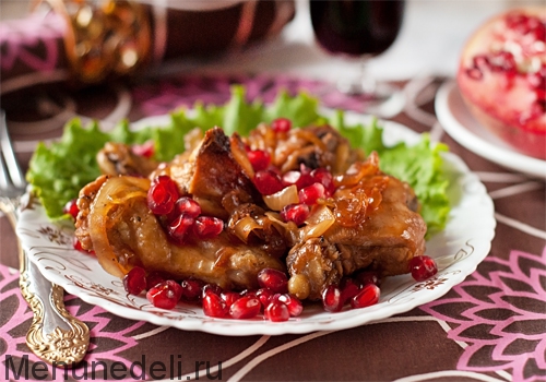 Рецепт курицы с гранатом | Меню недели