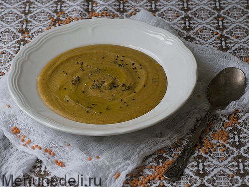 Рецепт чечевичного супа с консервированными томатами | Меню недели