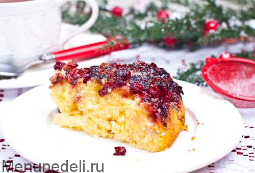 Рецепт пирога с клюквой | Меню недели