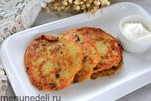 Рецепт картофельных блинов с грибами | Меню недели