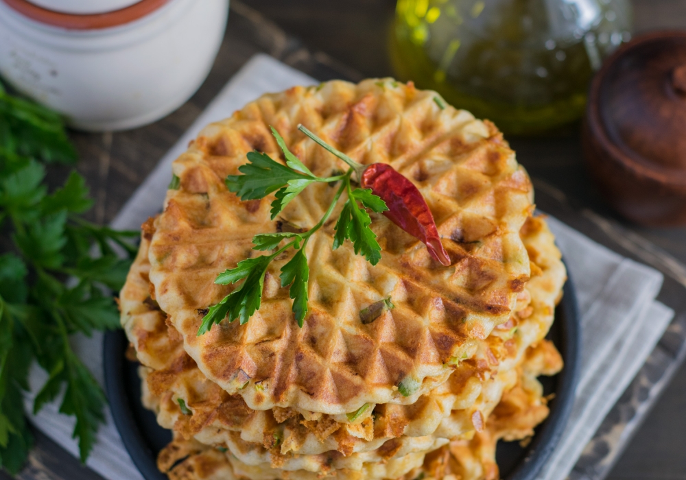 Вафли с сыром и зеленью: рецепт пошаговый с фото | Меню недели