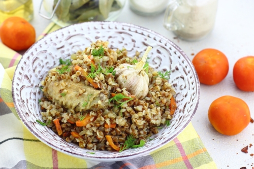 Плов из гречки с курицей: рецепт пошаговый с фото. | Меню недели