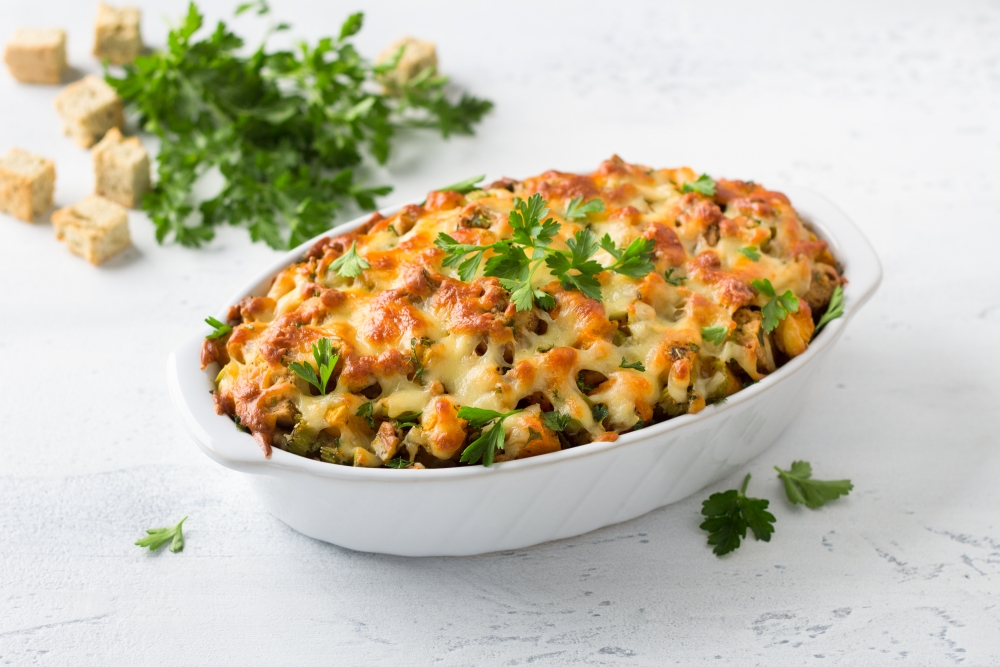 Овощная запеканка с тыквой и сухариками